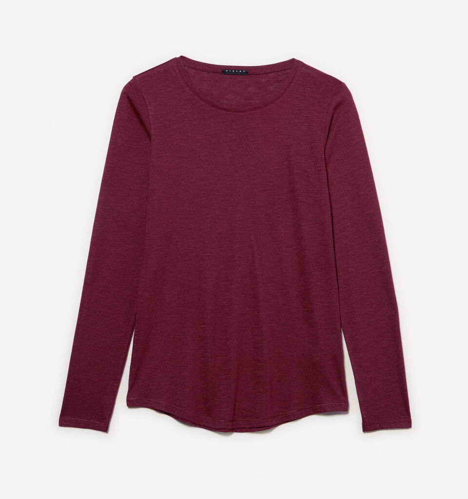 T-shirt bordeaux à manches longues - t-shirts à manches longues pour femme - Bordeaux | Sisley image number 5